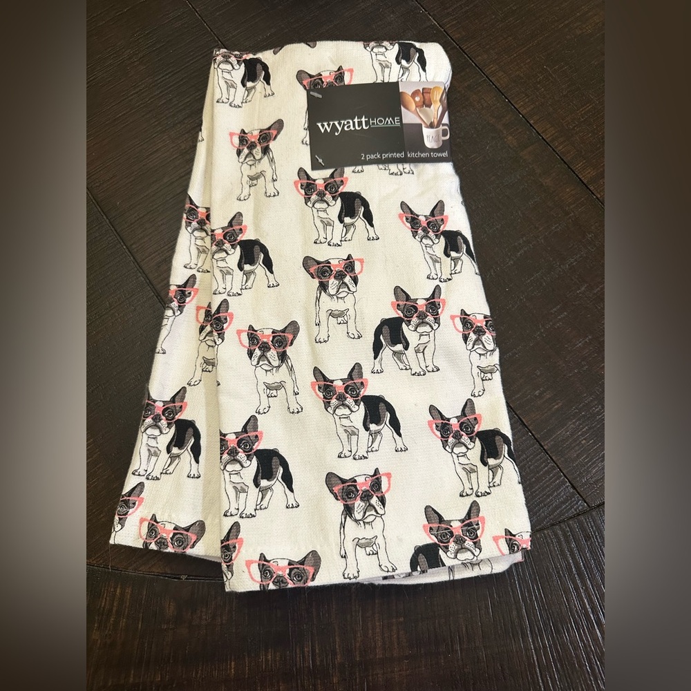 Wyatt Home Dog Print Kitchen Towel